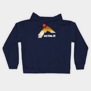 Lake Tahoe California 70s/80s Retro Souvenir Style Skiing Kids Hoodie